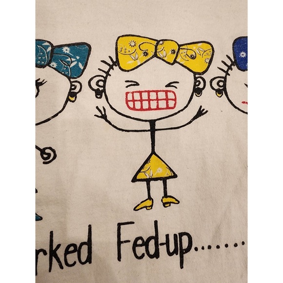 Vtg 90s Single Stitch Quit Quitting Overworked Underpaid Fed-Up Tired Tshirt - Picture 6 of 11